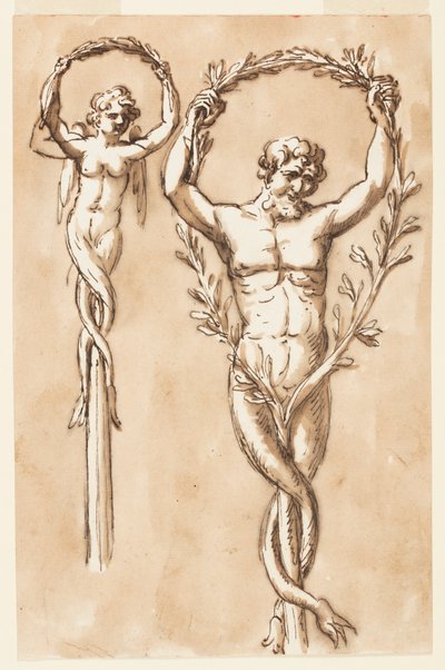 Due figure come creste di pali da Giuseppe Barberi