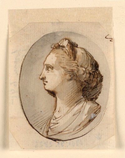Ritratto busto di una donna classica da Giuseppe Bernardino Bison