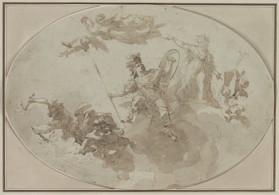 Studio del soffitto: Allegoria della pace e della guerra da Giuseppe Bernardino Bison