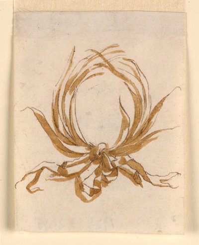 Cornice circolare di rami fissati con nastro da Giuseppe Bernardino Bison