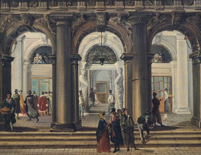 Ingresso alla Biblioteca Marciana a Venezia da Giuseppe Bernardino Bison