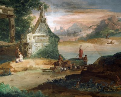 Pastori in un paesaggio immaginario da Giuseppe Bernardino Bison