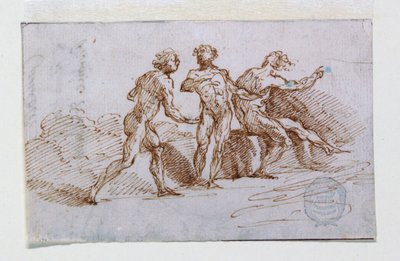 Tre uomini nudi da Giuseppe Bernardino Bison