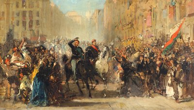 Entrata di Napoleone III e Vittorio Emanuele II a Milano, 8 giugno 1859 da Giuseppe Bertini