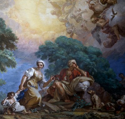 Visitazione, affresco da Giuseppe Bonito