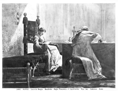Lucrezia Borgia (1480-1519) e suo padre Papa Alessandro VI (1431-1503) da Giuseppe Boschetto