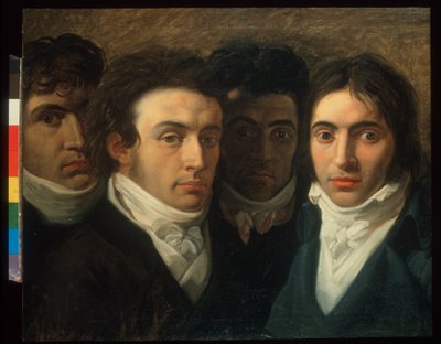 Autoritratto con Felice Bellotti, Gaetano Cattaneo e Carlo Porta da Giuseppe Bossi