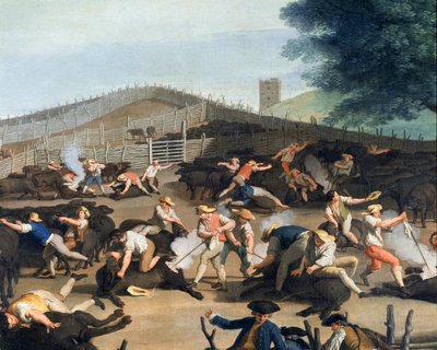 Marchiatura del bestiame vicino a Roma (dettaglio) da Giuseppe Bottani