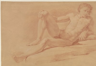 Studio di un ragazzo mezzo sdraiato, mezzo seduto da Giuseppe Bottani