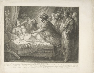 Re Francesco I presso il morente Leonardo da Vinci da Giuseppe Cades