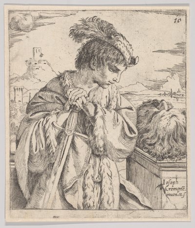 Davide che guarda la testa di Golia da Giuseppe Caletti
