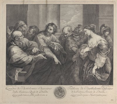 Cristo e la donna sorpresa in adulterio, 1750-57 da Giuseppe Camerata