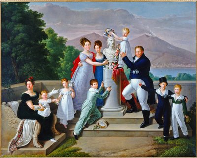 Italian: Ritratto della famiglia di Francesco I Francis I and His Family da Giuseppe Cammarano