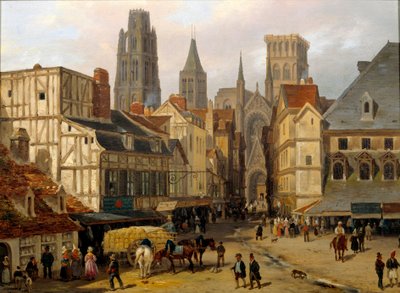 Place Haute, vecchia torre a Rouen da Giuseppe Canella