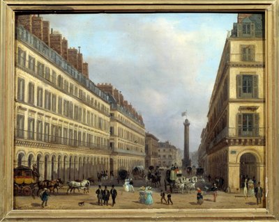 Rue Castiglione a Parigi nel 1829 da Giuseppe Canella