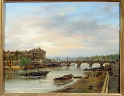 Il Palais Bourbon e il Pont Louis XVI (Pont de la Concorde) visti dal Quai des Tuileries a Parigi da Giuseppe Canella