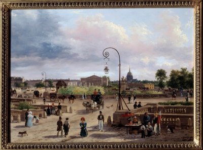 Veduta di Place Louis XVI (attuale Place de la Concorde) da Giuseppe Canella