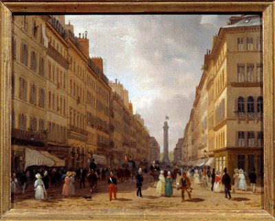 Vista della rue de la Paix a Parigi da Giuseppe Canella