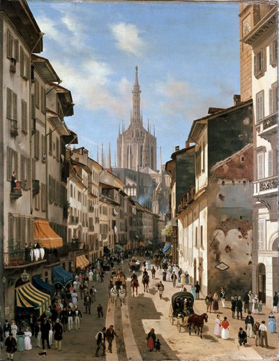 Veduta su via Corsia dei Servi da Giuseppe Canella