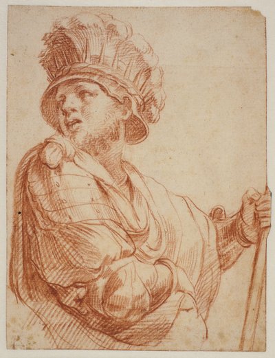 Soldato con elmo piumato, dopo Raffaello da Giuseppe Cesari