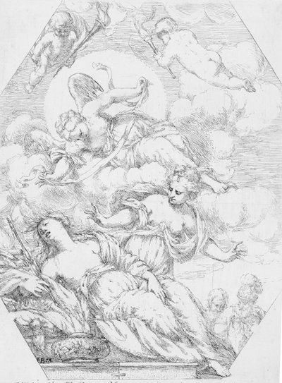Didone sulla pira funebre, 1650-1700 da Giuseppe Diamantini