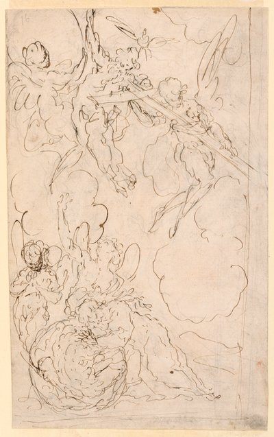 Studio per il sogno di San Giuseppe da Giuseppe Diamantini