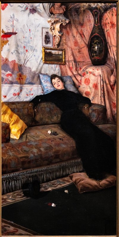 Donna sul divano da Giuseppe Giani