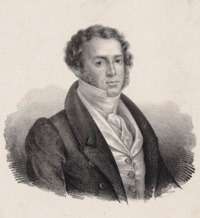 Ritratto del compositore Saverio Mercadante 1795-1870 da Giuseppe Gozzini