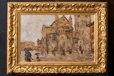 Piazza Grande sotto la pioggia da Giuseppe Graziosi