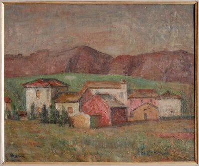 Villaggio ai piedi delle montagne da Giuseppe Graziosi