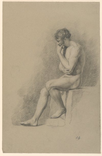 Studio accademico di un nudo maschile da Giuseppe Longhi