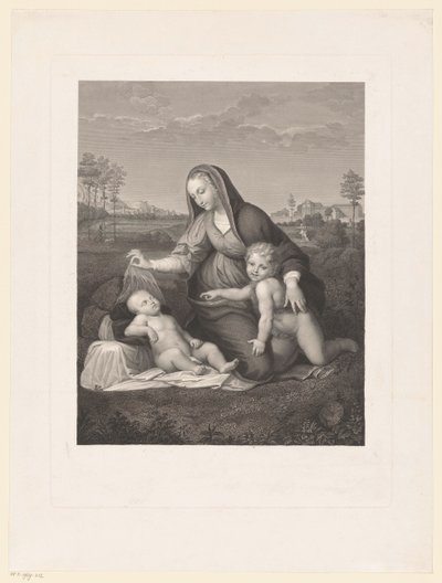 Maria con Bambino e il giovane Giovanni Battista in un paesaggio da Giuseppe Longhi