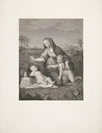 Maria con Bambino e il giovane Giovanni Battista in un paesaggio da Giuseppe Longhi