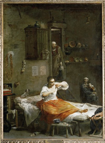 La femme a la puce - Alla ricerca delle pulci ... da Giuseppe Maria (1665 1747) Crespi