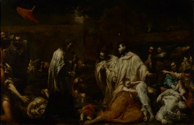 Beato Bernardo Tolomei intercede per la cessazione della peste a Siena da Giuseppe Maria Crespi