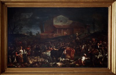 La fiera di Poggio a Caiano in Toscana, Italia da Giuseppe Maria Crespi