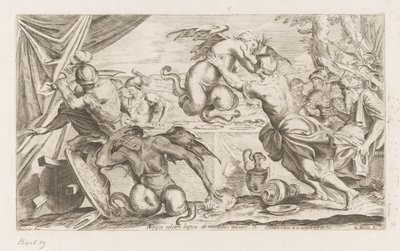 Enea e i suoi compagni combattono con le Arpie da Giuseppe Maria Mitelli