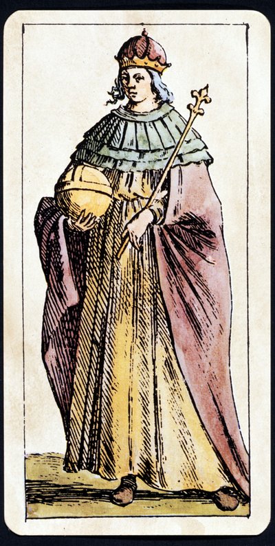 La Papessa Giovanna raffigurata su un gioco di Tarocchi, manoscritto di C.M. Mitelli da Giuseppe Maria Mitelli