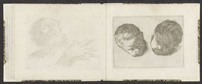Due teste di bambini (Tekenvoorbeelden) da Giuseppe Maria Mitelli