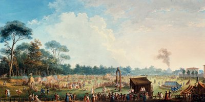 Celebrazione nelle fattorie in onore di Ferdinando III, Giochi nel prato della Grande Quercia da Giuseppe Maria Terreni