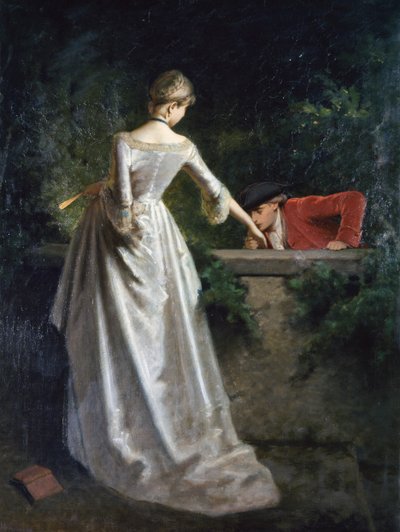 Gentiluomo che bacia la mano della signora da Giuseppe Mazza
