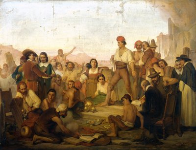 La rivolta del pescatore napoletano Tommaso Aniello, detto Masaniello (1622-1647) a Napoli nel 1647 da Giuseppe Mazza