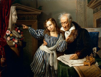 Vecchio che indica l