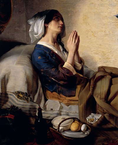 donna abbandonata o caduta da Giuseppe Molteni