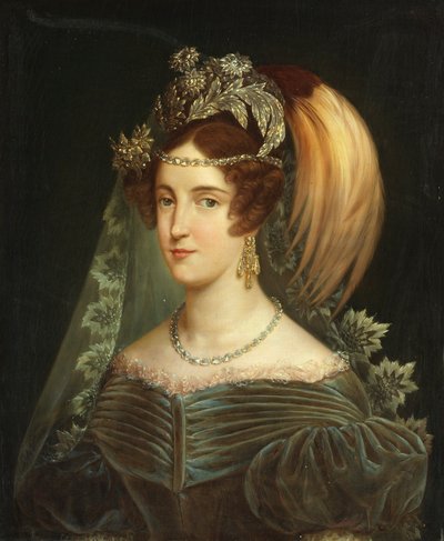 Ritratto di Maria Cristina di Savoia 1812-1836, Regina delle Due Sicilie, 1830 da Giuseppe Navarra