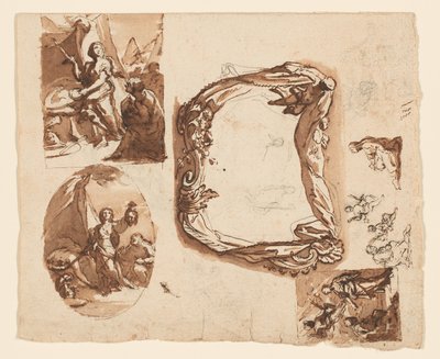 Giuditta e Oloferne e Altri Studi (recto); Diana ed Endimione (verso) da Giuseppe Nicola Nasini