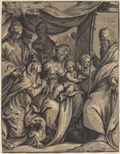 La Vergine e il Bambino con i Santi da Giuseppe Nicolo Vicentino, after Camillo Boccaccino