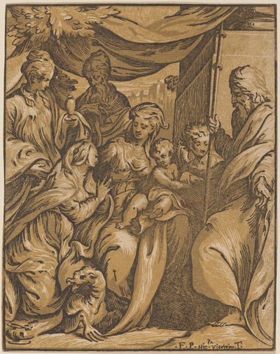 La Vergine e il Bambino con i Santi da Giuseppe Nicolo Vicentino, after Camillo Boccaccino