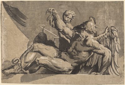 Saturno da Giuseppe Nicolo Vicentino, after Giovanni Antonio Pordenone