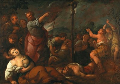 Mosè e il serpente di bronzo da Giuseppe Nuvolone